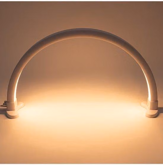 Lampada da tavolo a LED a forma di mezzaluna – Intensità e temperatura del colore regolabili – Ideale per saloni di bellezza