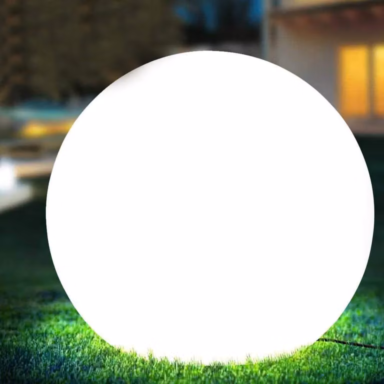 Lampada a sfera, 30 cm di diametro, attacco E27, potenza massima 25 W, colore bianco, adatta per uso esterno
