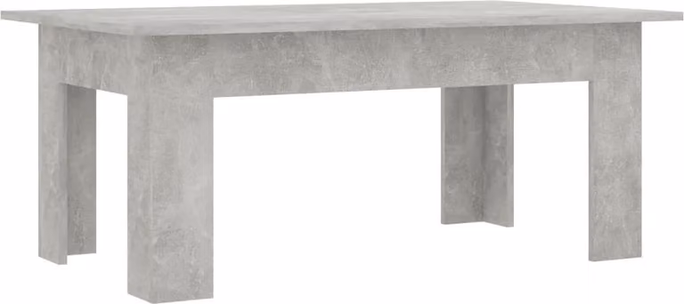 Tavolino Salotto Grigio Cemento 100x60x42 cm Legno Multistrato