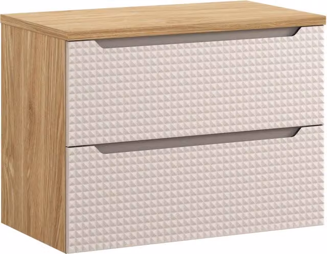 Set mobili bagno Luxor Living beige con piano L: 80 cm, P: 46 cm