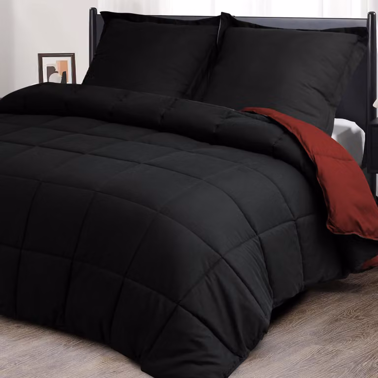 Copertura per letto con imbottitura alternativa al piumino da 1500g, dimensioni 240x220 cm, 2 federe 65x65 cm, certificata Oeko-TEX