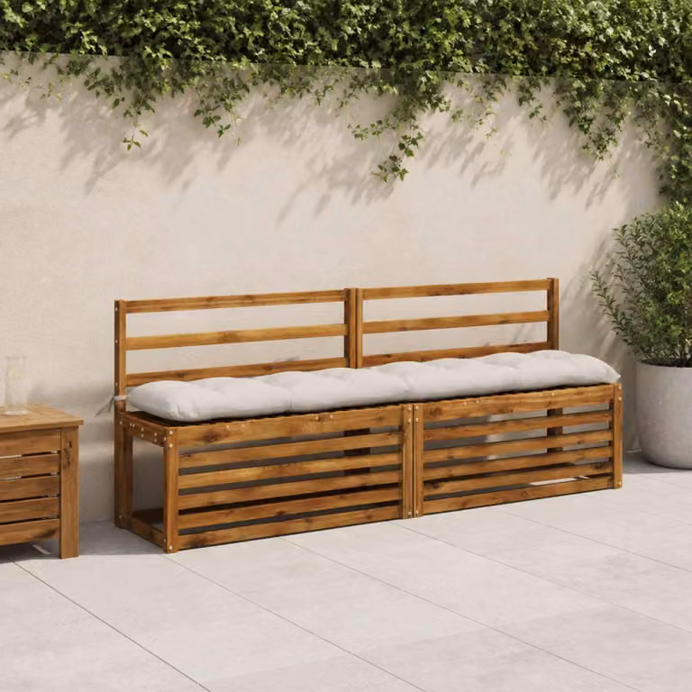 vidaXL Cuscino per panchina VIANEN 100% Poliestere Bianco