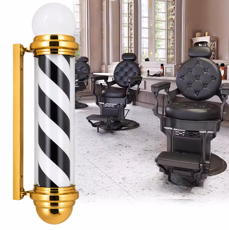 Plafon colonna lampada LED barbershop insegna pubblicitaria salone 108cm