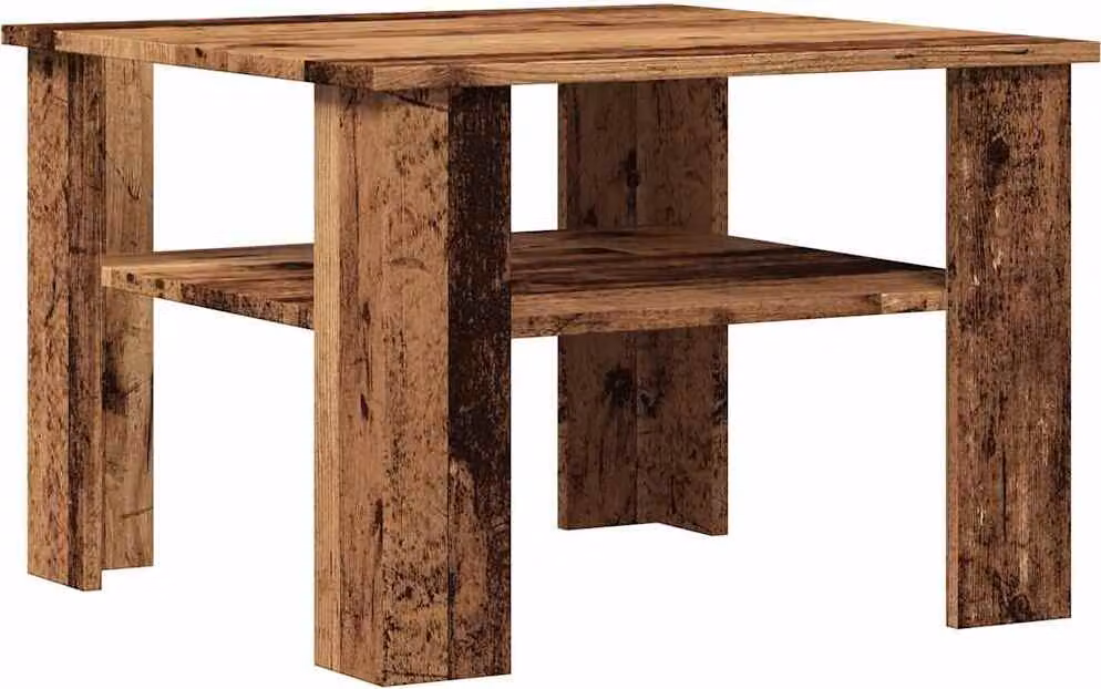 Tavolino da Salotto Legno Vecchio 60x60x42 cm Legno Multistrato