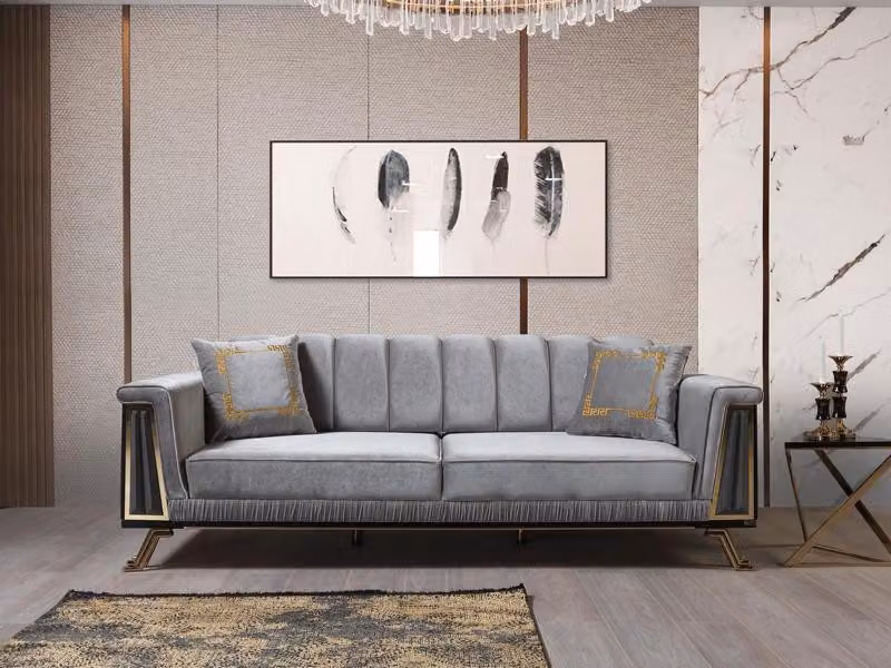 Dreisitzer Sofa 3 Sitzer Sofas Luxus Textil Couchen big Polster Designer Möbel