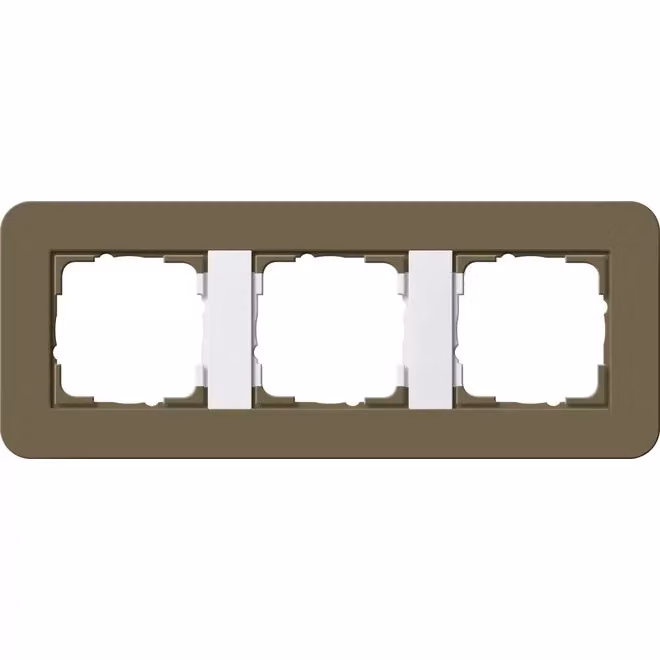 Gira 0213416 Cornice di copertura a 3 moduli Gira E3 Umbra/Bianco puro