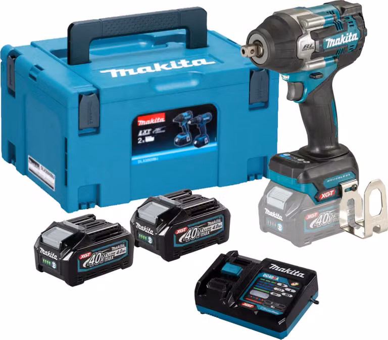Makita TW008GM201 Avvitatore a impulsi a batteria 40V max. / 2x batteria 4,0 Ah + caricabatterie in Makpac