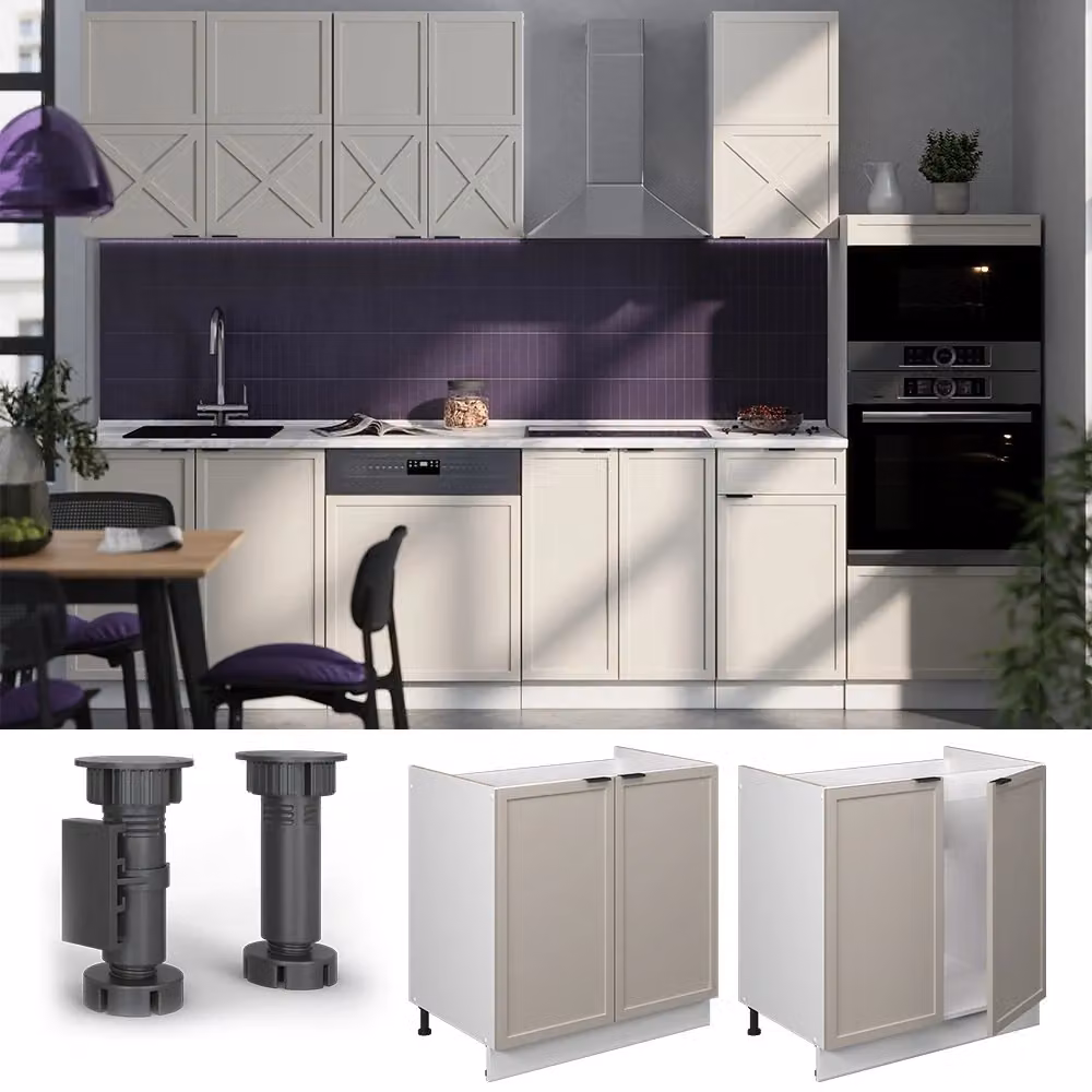 Mobile lavello cucina Fame-Line Vicco Grigio Beige Bianco L: 80 cm – 2