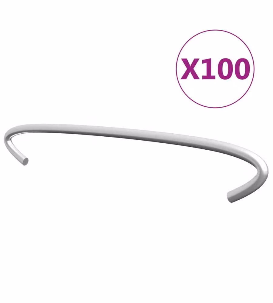 Ganci per Gabbione 100 pz in Acciaio Zincato 15 cm