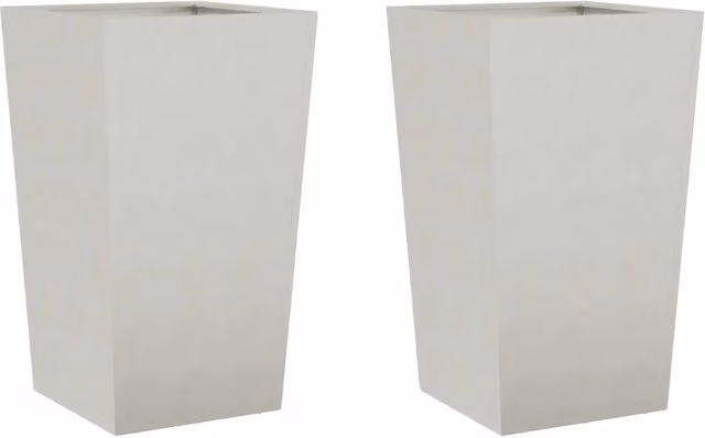 2 pz Fioriere | Cassetta per fiori | Vaso da Giardino 45x45x75 cm in Acciaio Inox