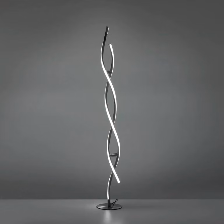 LOLA Smart Piantana LED LOLAsmart Swing Swing, dimmerabile, Alluminio / Grigio / Zincato, Soggiorno / Sala da pranzo, Alluminio, Moderno