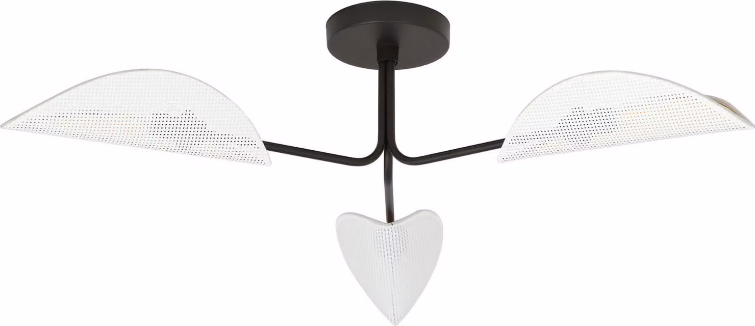 Lampada da soffitto GOMEZ bianco-nero-oro 3xE14x10W in metallo, dimensioni: 20x87x87 cm, IP20, Emibig