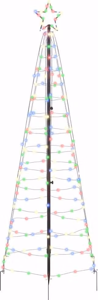 Albero di Natale LED con picchetti per il terreno 250 cm Ferro