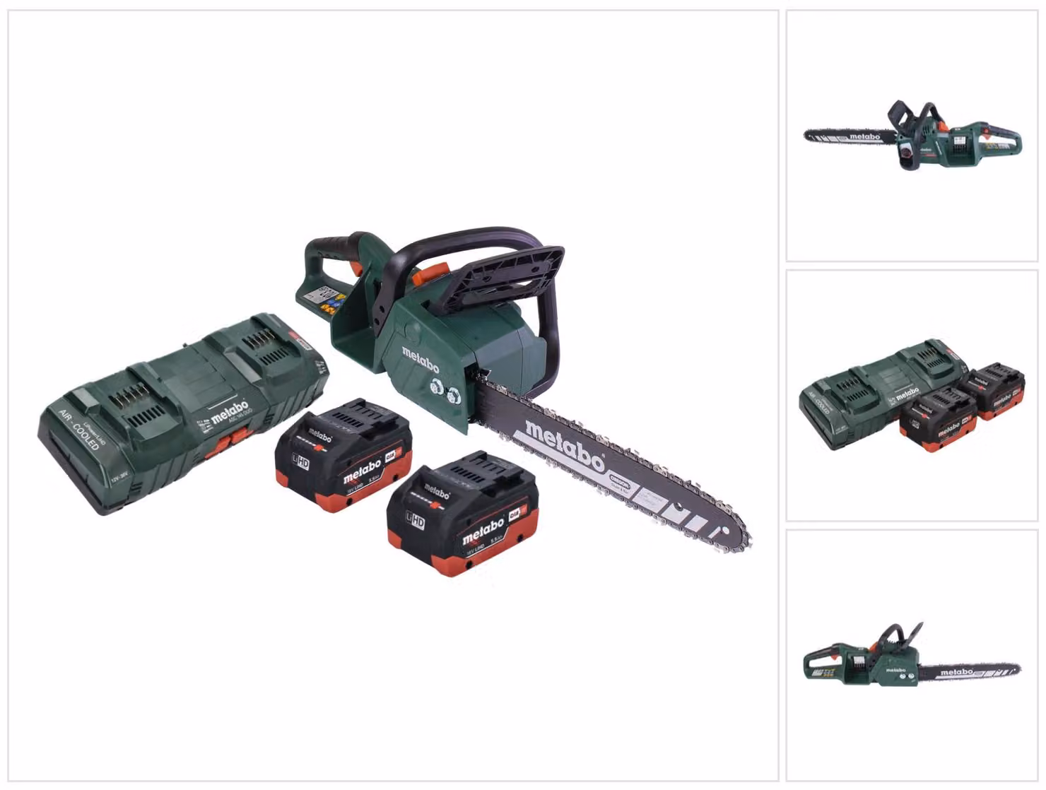 Metabo MS 36-18 LTX BL 40 Tagliabordi a batteria 36 V ( 2x 18 V ) 40 cm 22 m/s Brushless + 2x batteria 5,5 Ah + doppio caricatore