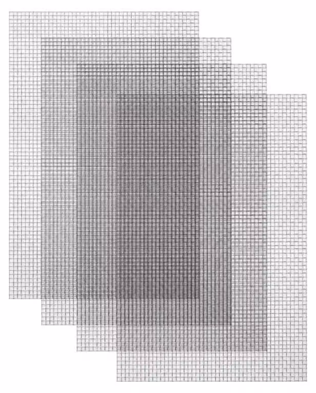 Pannelli in tessuto di acciaio inossidabile, confezione da 4, maglia 20, dimensioni 15x21 cm