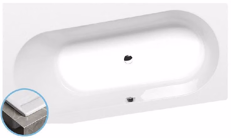 Vasche da bagno Polysan - Vasca asimmetrica, 1650x900x480 mm, sinistra, bianco 30611S