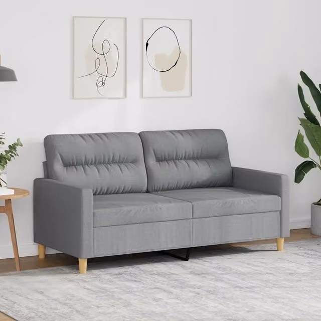 Divano letto moderno vidaXL in tessuto grigio con struttura in metallo per il tuo soggiorno – 1