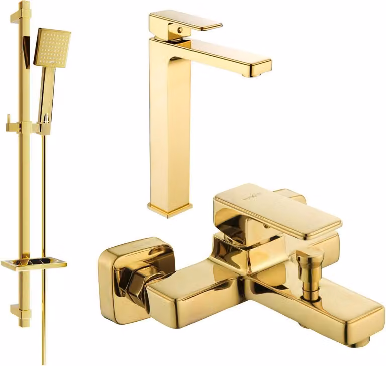 Mexen Cetus DQ45 set da bagno, dorato - 744313DQ45-50