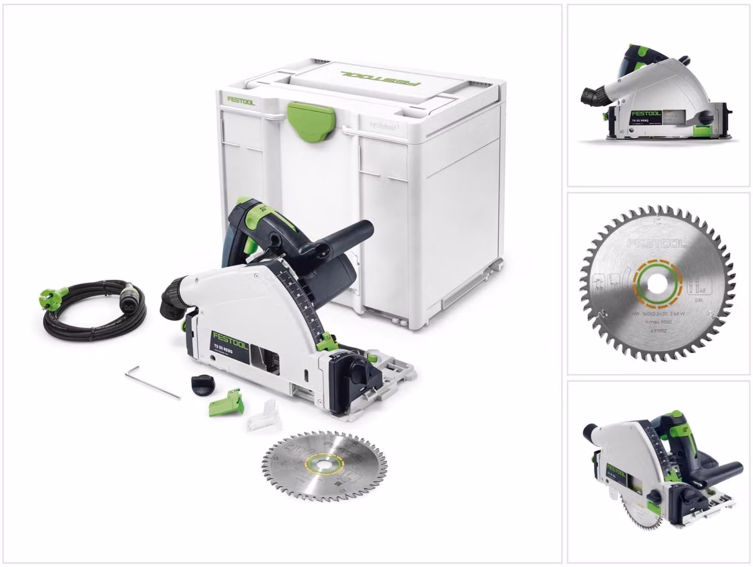 Festool TS 55 REBQ-PLUS sega a tuffo 1200 W 160 mm + SYS3 ( 576000 ) Successore di 561551