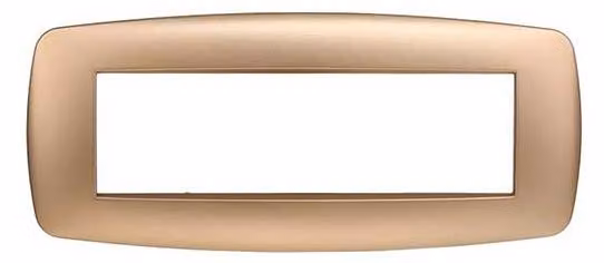 Ettroit placca compatibile Bticino Livinglight 7 moduli plastica slim colore oro - LN87711