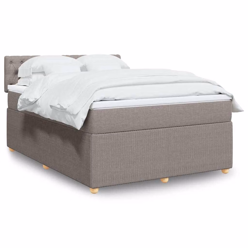 vidaXL Letto Ibrido con Materasso e Giroletto a Molle in Tessuto, L/P/H: 140 x 200 cm