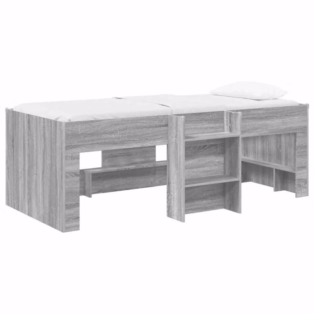 Letto singolo alto per bambini vidaXL Sonoma grigio L: 75 cm, P: 190 cm, H: 193 cm – 2