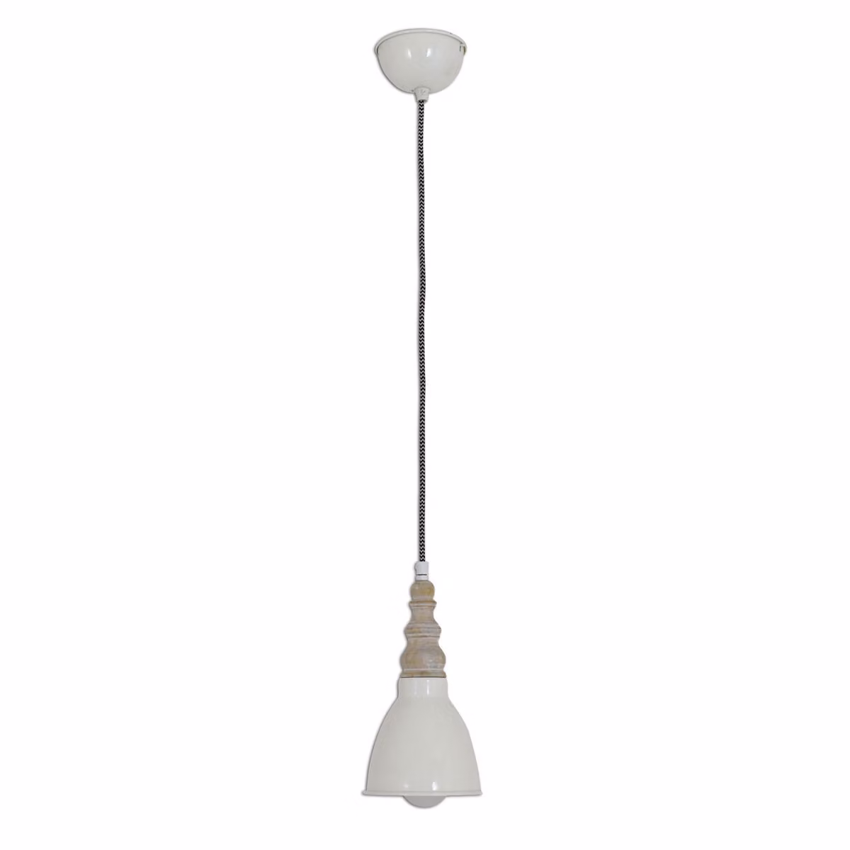 Lampada a sospensione in metallo Dehli / avorio
