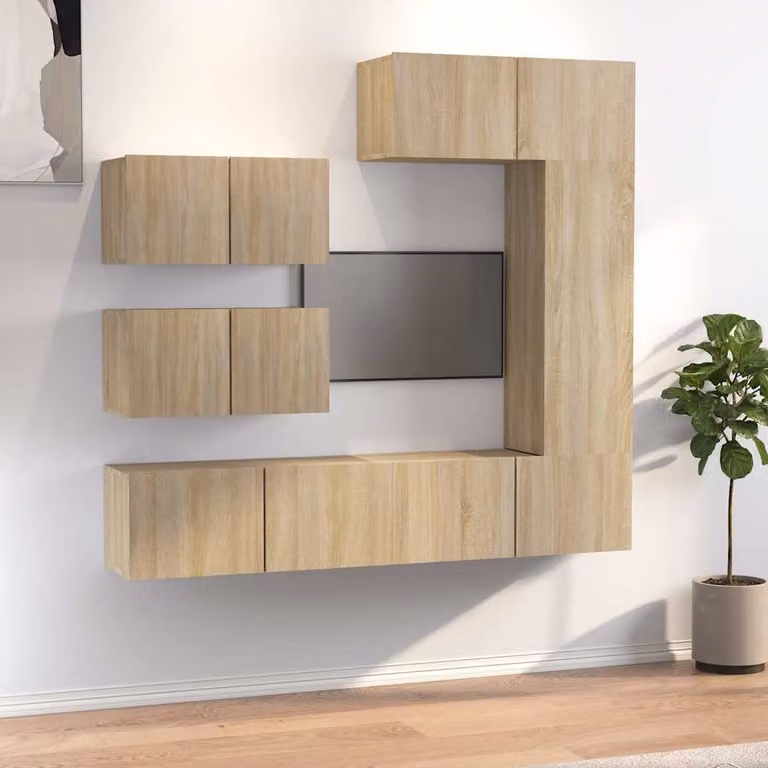 Set di Mobili Porta TV 6 pz vidaXL in Legno Multistrato Marrone