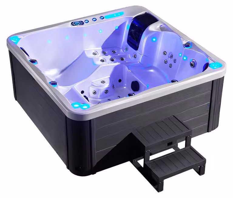 Whirlwanne Hydromassagewanne Whirlpool Blubberbad Spa-Bad Sprudelbad 190x190 cm