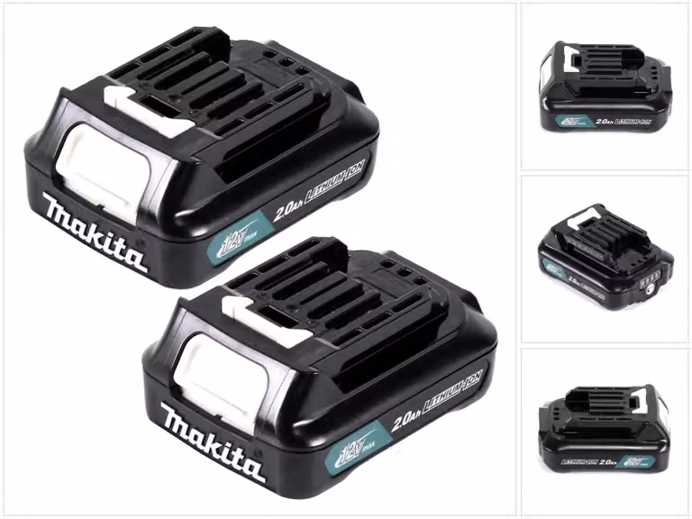 Makita Power Set Li 12V con 2x Batterie BL1021B 2,0Ah ( 2x 197396-9 ) - Modello successivo a BL1020B