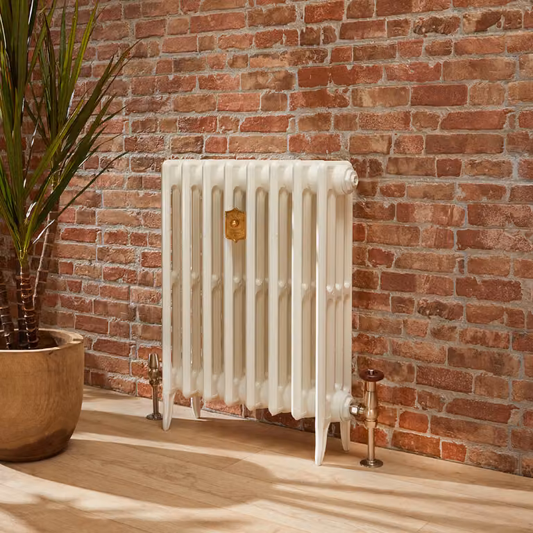 Radiatore Tradizionale in Ghisa Effetto Bianco Antico - 660 x 218 x 143mm - Victoria