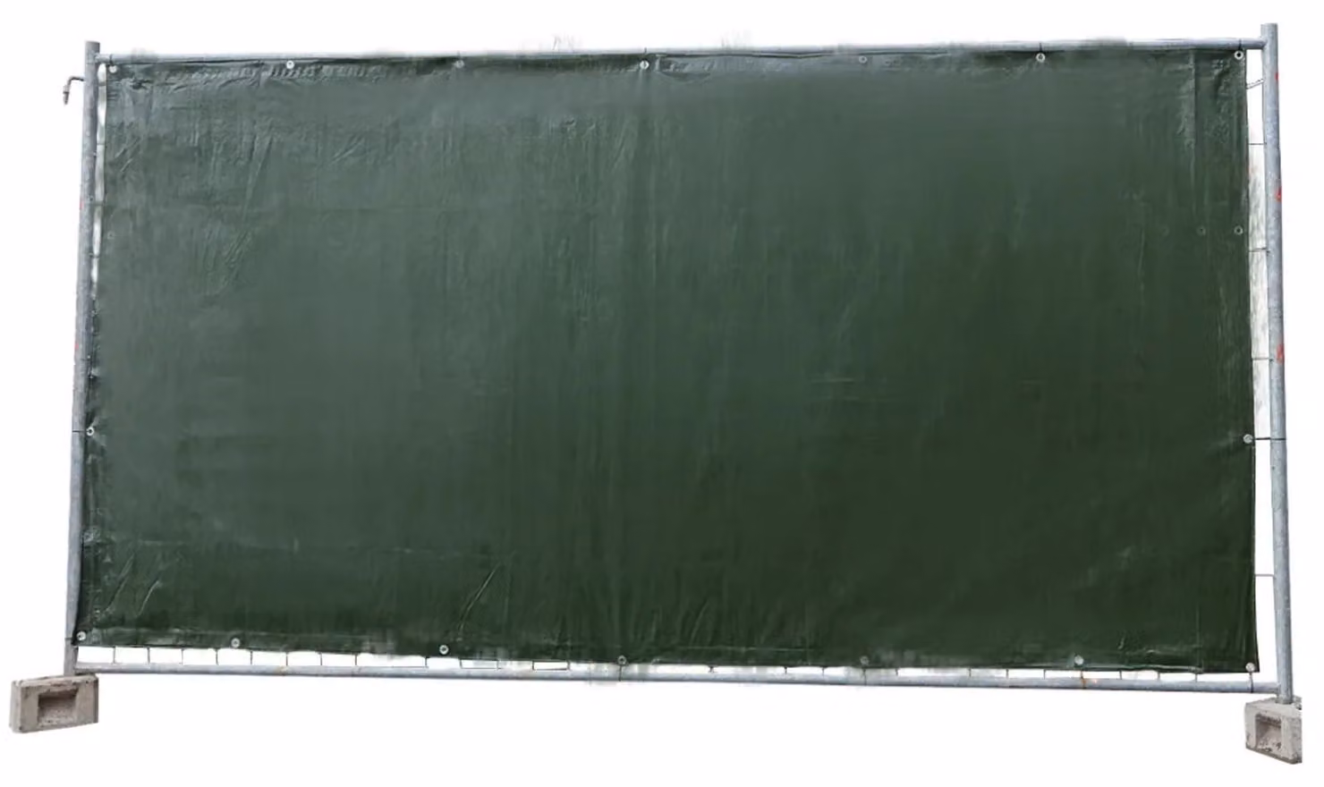 20 Stück Bauzaunplane 160g/m² grün PE 1,76m x 3,41m