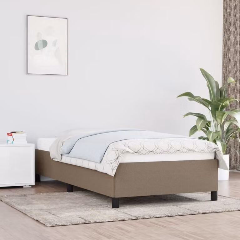 The Living Store Lettiera Taupe 80x200 cm tessuto