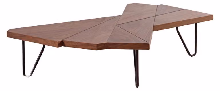 Abstrakter Wohnzimmer Couchtisch Beistelltisch Holz Design Tische Sofa Couch