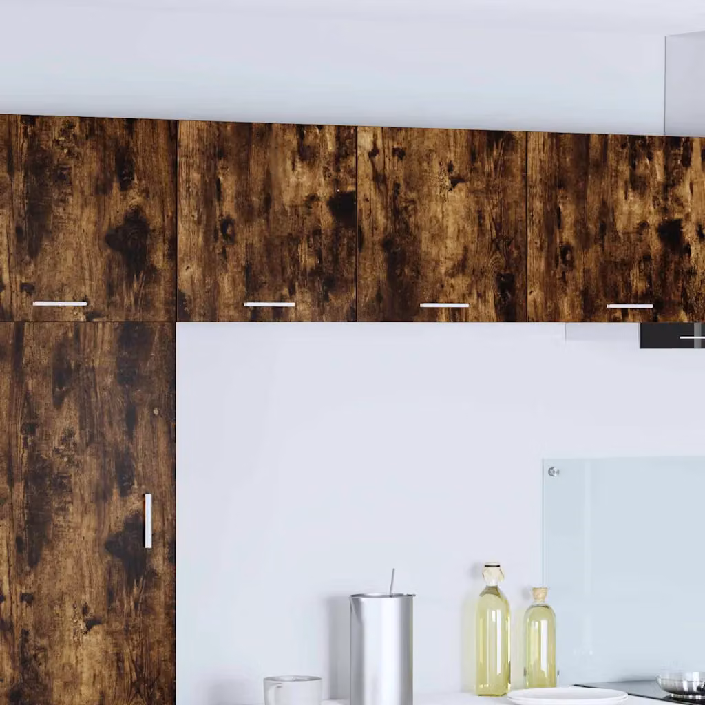 Armadio pensile da cucina moderno vidaXL in legno e MDF, colore rovere e bianco, L 40 cm x P 31 cm x H 40 cm