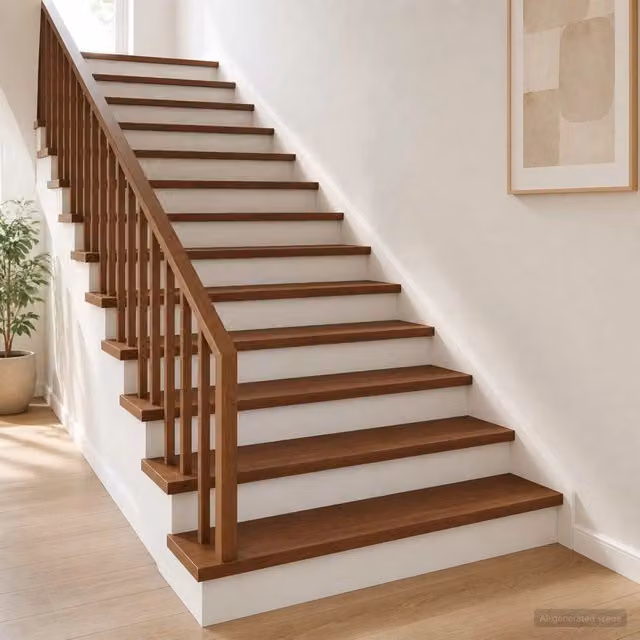 Set di 12 gradini per scale vidaXL in legno rovere marrone scuro lucido L: 120 cm, P: 25 cm, H: 2 cm