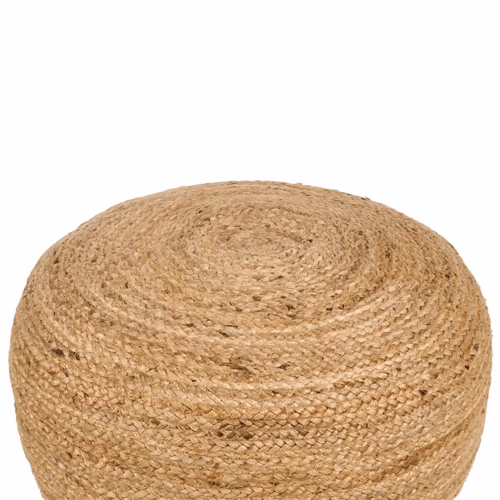 Pouf cilindrico in rattan beige stile boho BELIANI con fodera rimovibile L: 70 cm, P: 70 cm, H: 30 cm – 2