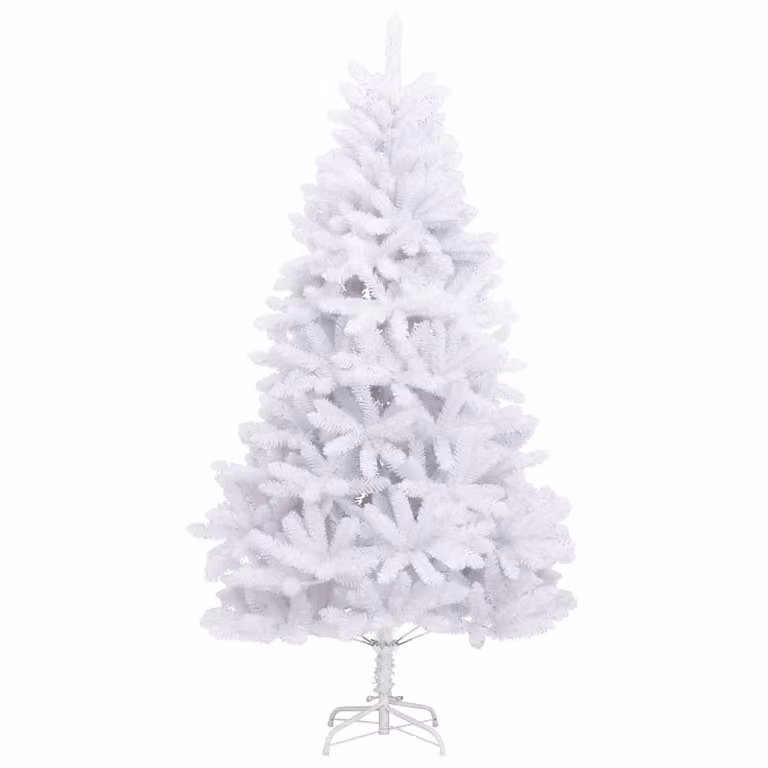 Albero di Natale Artificiale Incernierato con Base Bianco 300cm