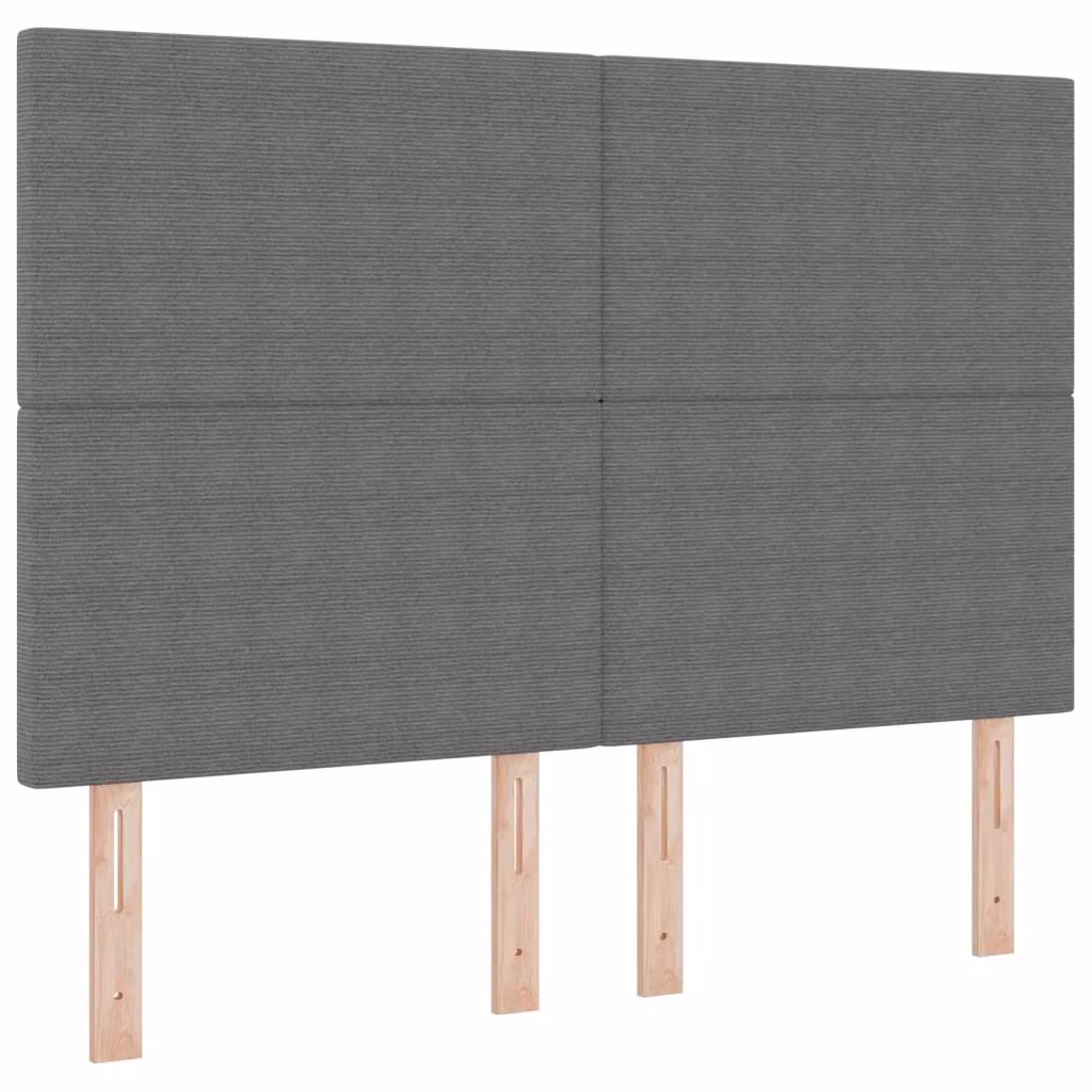 Testiera con illuminazione LED vidaXL in tessuto cord grey, Larghezza: 160 cm – 2