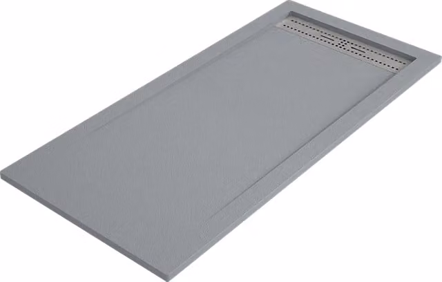Piatto doccia BIDAI 80x160 cm Cemento griglia in acciaio