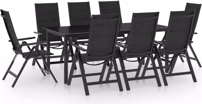 Maison Exclusive - Set da pranzo da giardino 9 pezzi in alluminio antracite