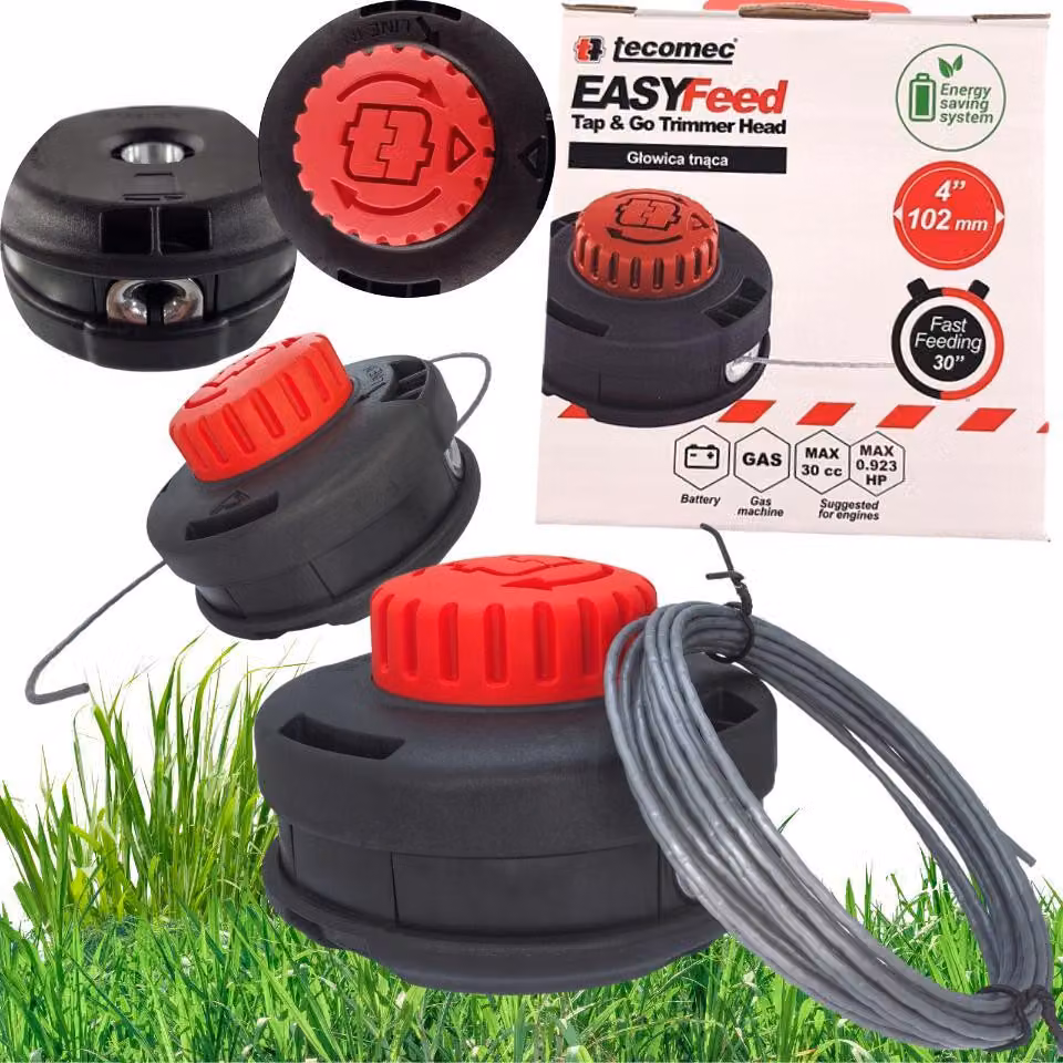 Testina di alimentazione del filo per decespugliatore TECOMEC, bobina di filo per decespugliatore NAC EasyFeed M10
