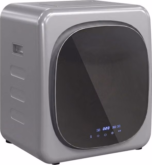 Asciugatrice a Condensa 4 kg, 800 W, Modalità Smart, Tamburo in Acciaio Inox, Argento