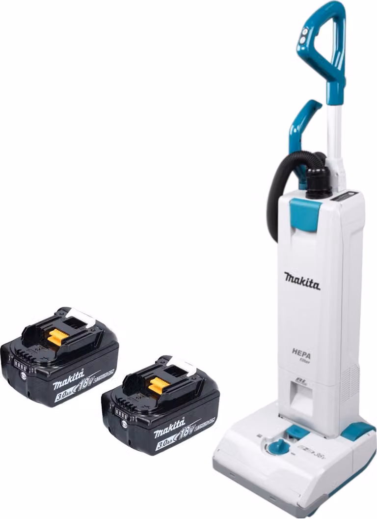 Aspirapolvere a batteria Makita DVC 560 F2 36 V (2x 18 V) 5 l Brushless + 2 batterie da 3,0 Ah - senza caricabatterie