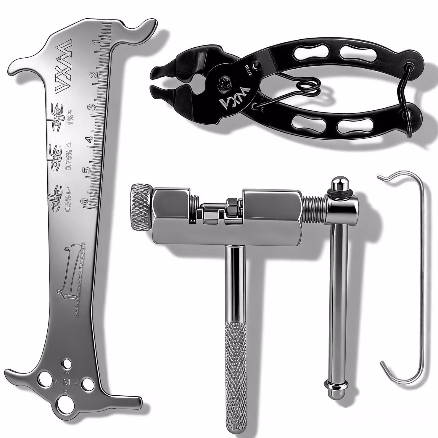 Set di attrezzi per biciclette - Kit per la manutenzione della catena, completo di smagliacatena, estrattore e pinza - Adatto a diversi tipi di biciclette