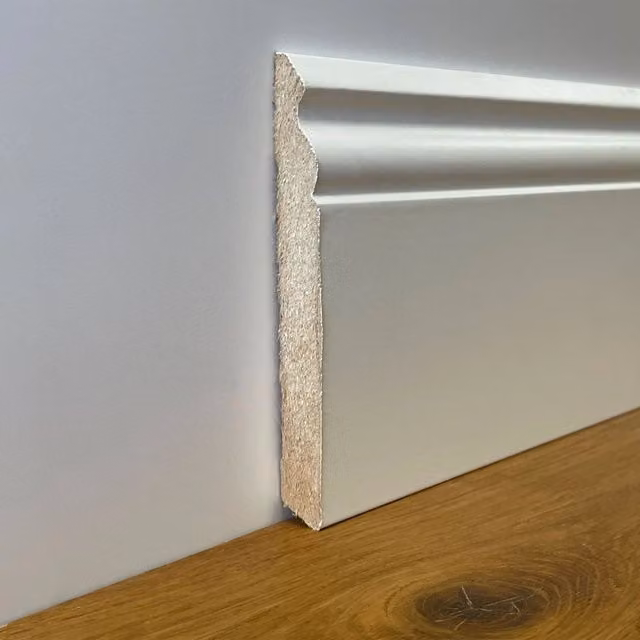 Battiscopa Ducale Eternal Parquet in MDF Bianco L: 120 cm
