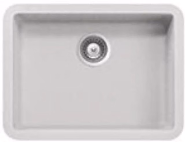 Lavello monovasca da incasso sottotop Smeg VST50AL colore alluminio grigio L: 50,1 cm, P: 37,7 cm, H: 28,6 cm