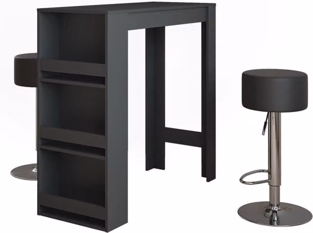 Set tavolo da bar con 2 sgabelli Vicco Repose colore antracite L: 110 cm, P: 45 cm – 1