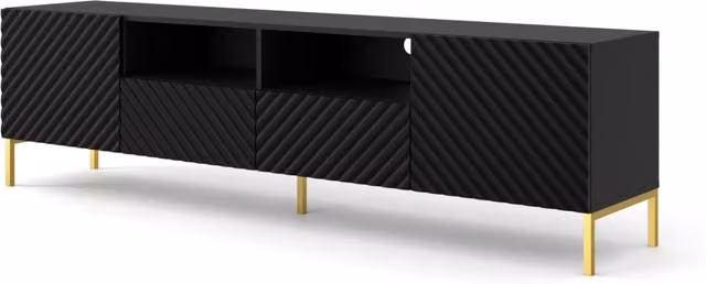Mobile porta TV Surf Bim Furniture Nero Opaco L: 200 cm, P: 42 cm, H: 56 cm – 1