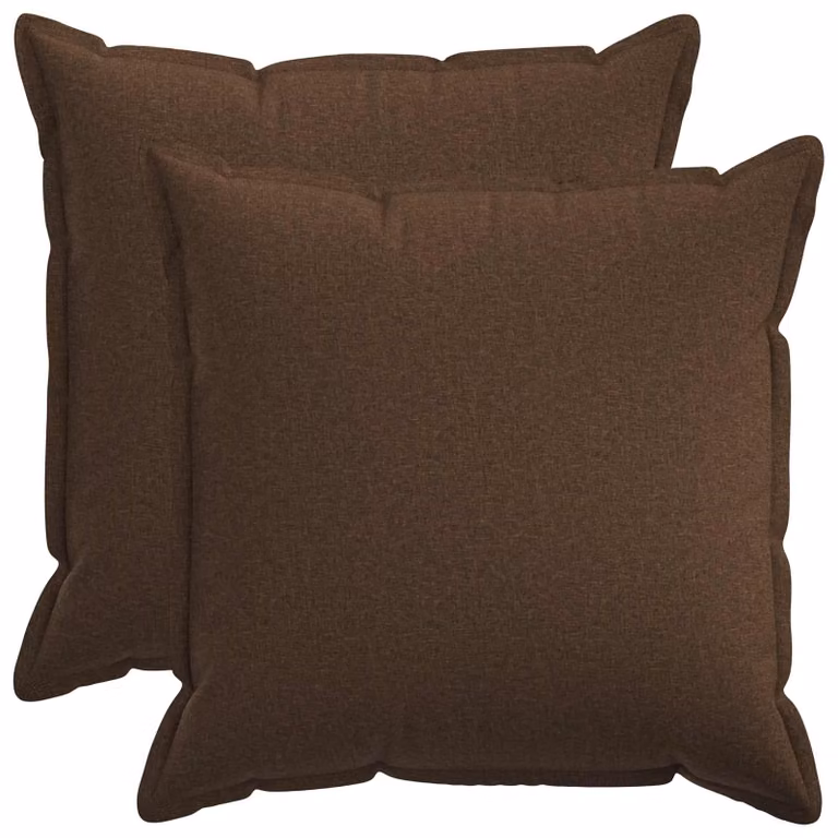 Set di 2 federe vidaXL HOUTEN marroni, forma quadrata, L/P: 70 x 70 cm